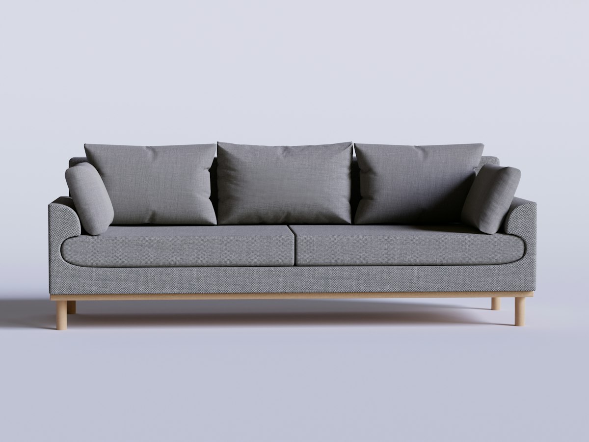 Three-Seater Fabric Sofa